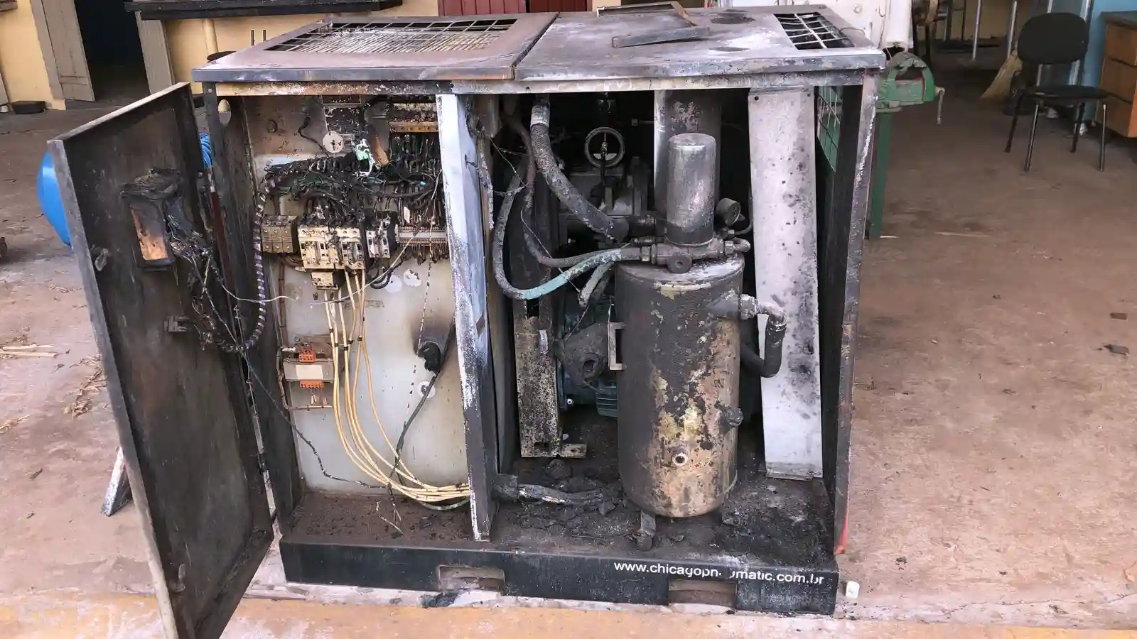 Compressor antes da recuperação