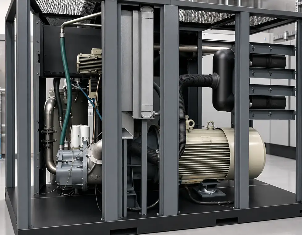 Compressor Atlas Copco GA75VSD em avaliação para modernização técnica