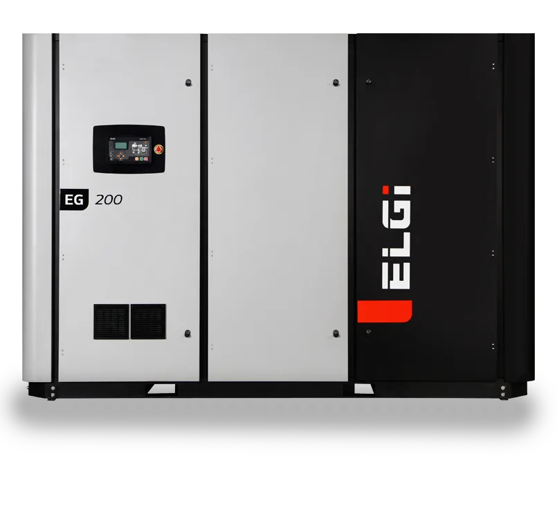 Compressores de parafuso lubrificado ELGi modelos EG 200 e EG 250
