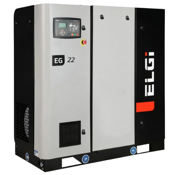 Compressor de parafuso lubrificado ELGi Série EG de 15 a 100 HP