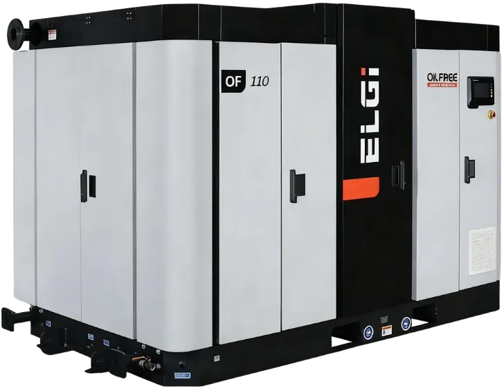 Compressor de parafuso isento de óleo ELGi Série OF