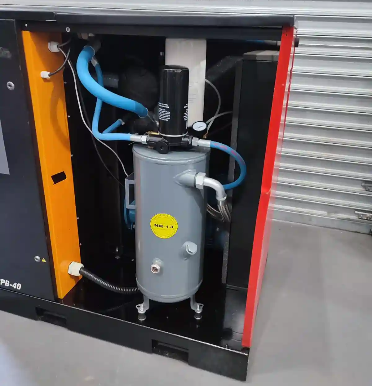 Compressor depois da intervenção técnica