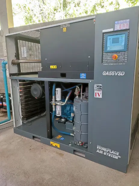 Diagnóstico de filtros e separador em compressor industrial