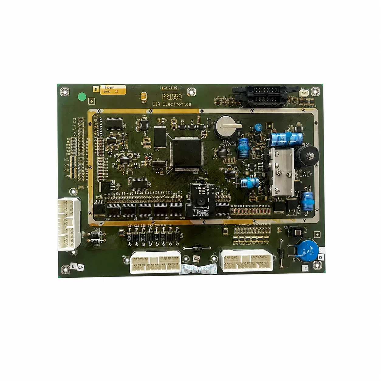 Placa eletrônica de compressor em diagnóstico técnico